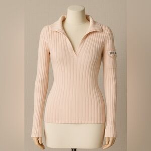 DKNY Jeans Peach Ribbed Sweater 💕